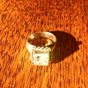 Silpada Sterling Silver Square Cubic Zirconia Ring